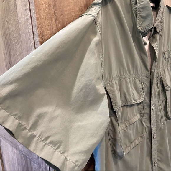 Cabela’s Guidewear Short Sleeve Button Fishing Shirt Men’s Sz Large - Picture 4 of 9